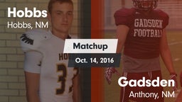 Matchup: Hobbs  vs. Gadsden  2016