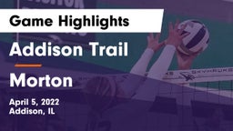 Addison Trail  vs Morton  Game Highlights - April 5, 2022