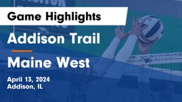 Addison Trail  vs Maine West  Game Highlights - April 13, 2024