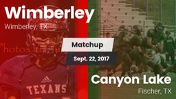 Matchup: Wimberley High vs. Canyon Lake  2017