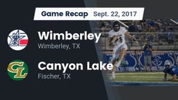 Recap: Wimberley  vs. Canyon Lake  2017