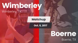Matchup: Wimberley High vs. Boerne  2017