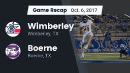 Recap: Wimberley  vs. Boerne  2017