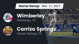 Recap: Wimberley  vs. Carrizo Springs  2017