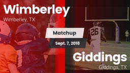 Matchup: Wimberley High vs. Giddings  2018