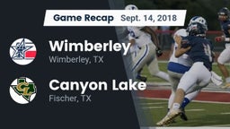Recap: Wimberley  vs. Canyon Lake  2018