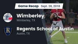 Recap: Wimberley  vs. Regents School of Austin 2018