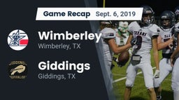 Recap: Wimberley  vs. Giddings  2019