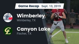 Recap: Wimberley  vs. Canyon Lake  2019