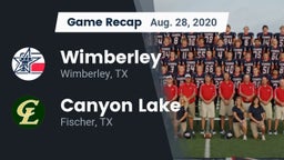Recap: Wimberley  vs. Canyon Lake  2020