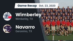 Recap: Wimberley  vs. Navarro  2020