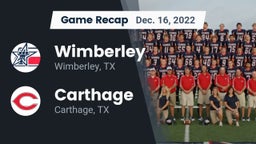 Recap: Wimberley  vs. Carthage  2022