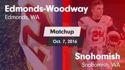 Matchup: Edmonds-Woodway vs. Snohomish  2016