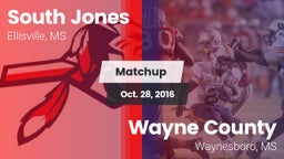 Matchup: South Jones High vs. Wayne County  2016