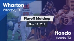 Matchup: Wharton  vs. Hondo  2016
