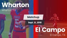 Matchup: Wharton  vs. El Campo  2018