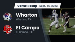 Recap: Wharton  vs. El Campo  2022