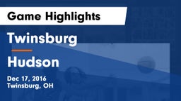 Twinsburg  vs Hudson  Game Highlights - Dec 17, 2016