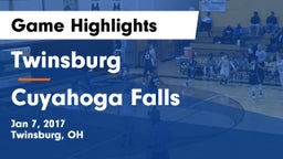 Twinsburg  vs Cuyahoga Falls  Game Highlights - Jan 7, 2017