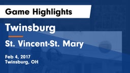 Twinsburg  vs St. Vincent-St. Mary  Game Highlights - Feb 4, 2017