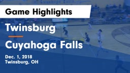 Twinsburg  vs Cuyahoga Falls Game Highlights - Dec. 1, 2018