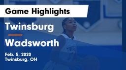 Twinsburg  vs Wadsworth Game Highlights - Feb. 5, 2020