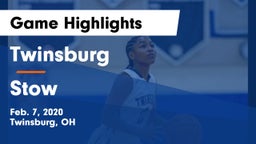 Twinsburg  vs Stow Game Highlights - Feb. 7, 2020
