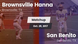Matchup: Brownsville Hanna vs. San Benito  2017