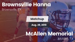 Matchup: Brownsville Hanna vs. McAllen Memorial  2019