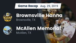 Recap: Brownsville Hanna  vs. McAllen Memorial  2019
