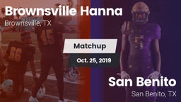 Matchup: Brownsville Hanna vs. San Benito  2019