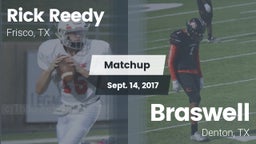 Matchup: Rick Reedy High Scho vs. Braswell  2017