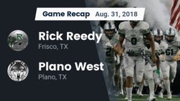 Recap: Rick Reedy  vs. Plano West  2018