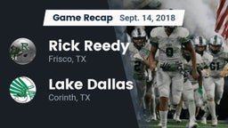 Recap: Rick Reedy  vs. Lake Dallas  2018