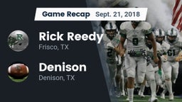 Recap: Rick Reedy  vs. Denison  2018
