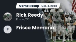 Recap: Rick Reedy  vs. Frisco Memorial 2018