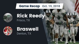 Recap: Rick Reedy  vs. Braswell  2018