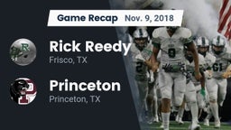 Recap: Rick Reedy  vs. Princeton  2018