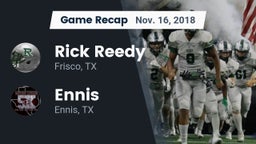 Recap: Rick Reedy  vs. Ennis  2018