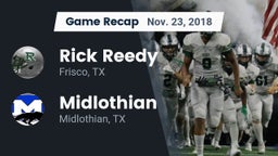 Recap: Rick Reedy  vs. Midlothian  2018