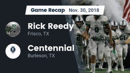 Recap: Rick Reedy  vs. Centennial  2018
