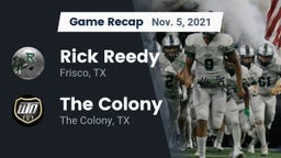 Recap: Rick Reedy  vs. The Colony  2021