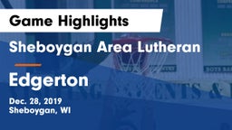 Sheboygan Area Lutheran  vs Edgerton  Game Highlights - Dec. 28, 2019