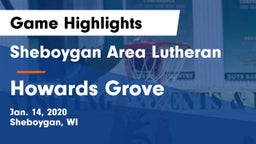 Sheboygan Area Lutheran  vs Howards Grove  Game Highlights - Jan. 14, 2020