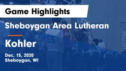 Sheboygan Area Lutheran  vs Kohler  Game Highlights - Dec. 15, 2020