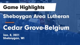 Sheboygan Area Lutheran  vs Cedar Grove-Belgium  Game Highlights - Jan. 8, 2021