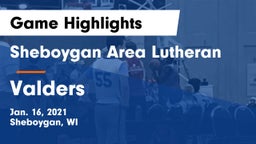 Sheboygan Area Lutheran  vs Valders  Game Highlights - Jan. 16, 2021