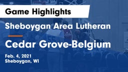 Sheboygan Area Lutheran  vs Cedar Grove-Belgium  Game Highlights - Feb. 4, 2021