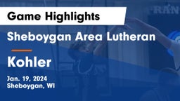 Sheboygan Area Lutheran  vs Kohler  Game Highlights - Jan. 19, 2024