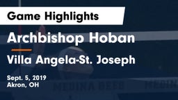Archbishop Hoban  vs Villa Angela-St. Joseph  Game Highlights - Sept. 5, 2019